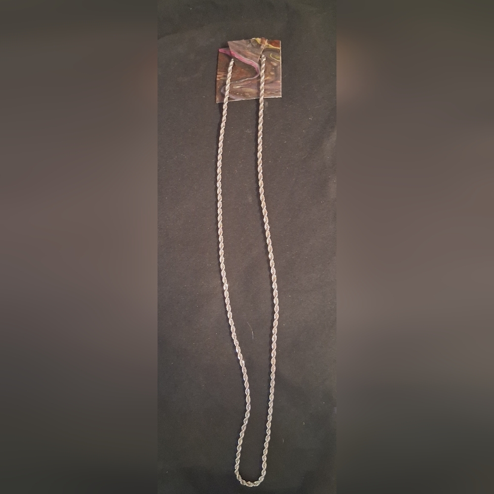 Silver Rope Chain Necklace - Women Jewelry